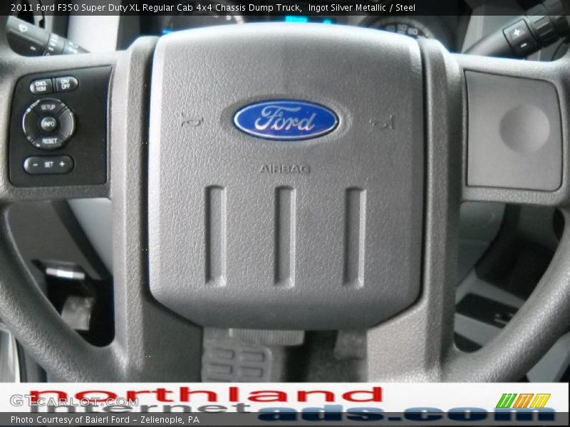 Ingot Silver Metallic / Steel 2011 Ford F350 Super Duty XL Regular Cab 4x4 Chassis Dump Truck