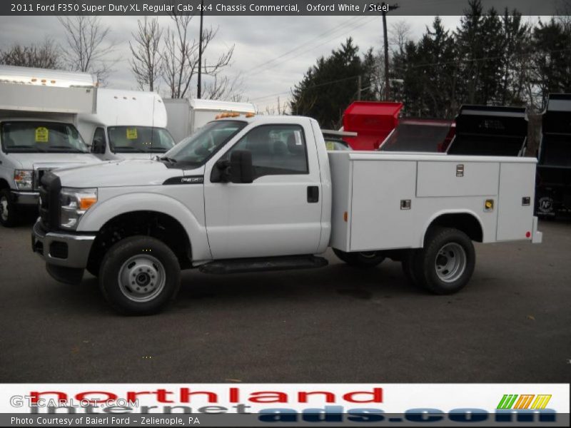 Oxford White / Steel 2011 Ford F350 Super Duty XL Regular Cab 4x4 Chassis Commercial