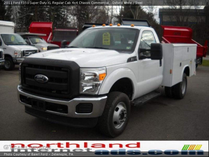 Oxford White / Steel 2011 Ford F350 Super Duty XL Regular Cab 4x4 Chassis Commercial