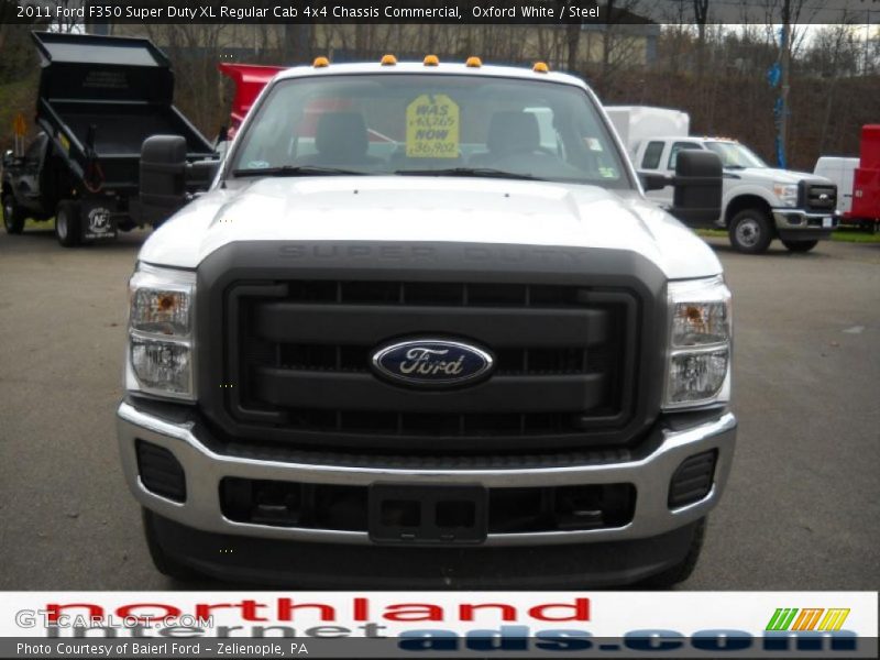 Oxford White / Steel 2011 Ford F350 Super Duty XL Regular Cab 4x4 Chassis Commercial