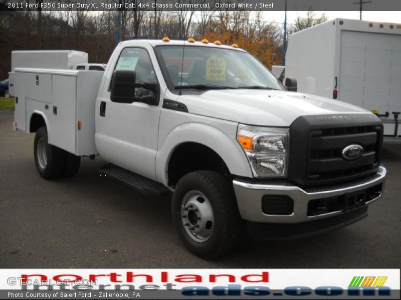 Oxford White / Steel 2011 Ford F350 Super Duty XL Regular Cab 4x4 Chassis Commercial