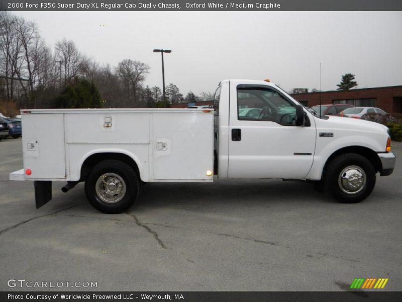Oxford White / Medium Graphite 2000 Ford F350 Super Duty XL Regular Cab Dually Chassis