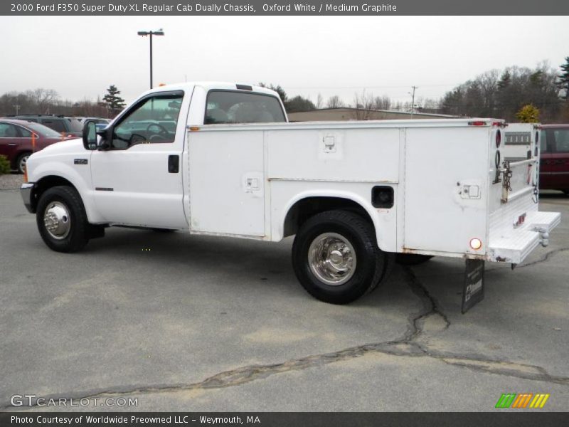 Oxford White / Medium Graphite 2000 Ford F350 Super Duty XL Regular Cab Dually Chassis