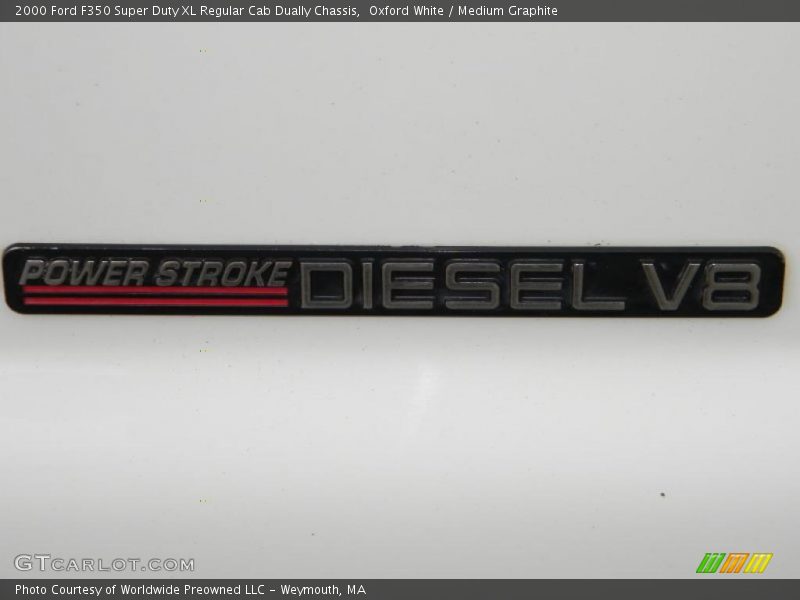 Oxford White / Medium Graphite 2000 Ford F350 Super Duty XL Regular Cab Dually Chassis