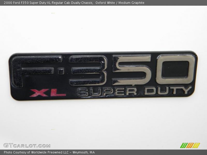 Oxford White / Medium Graphite 2000 Ford F350 Super Duty XL Regular Cab Dually Chassis