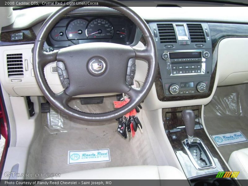 Crystal Red / Light Linen/Cocoa 2008 Cadillac DTS