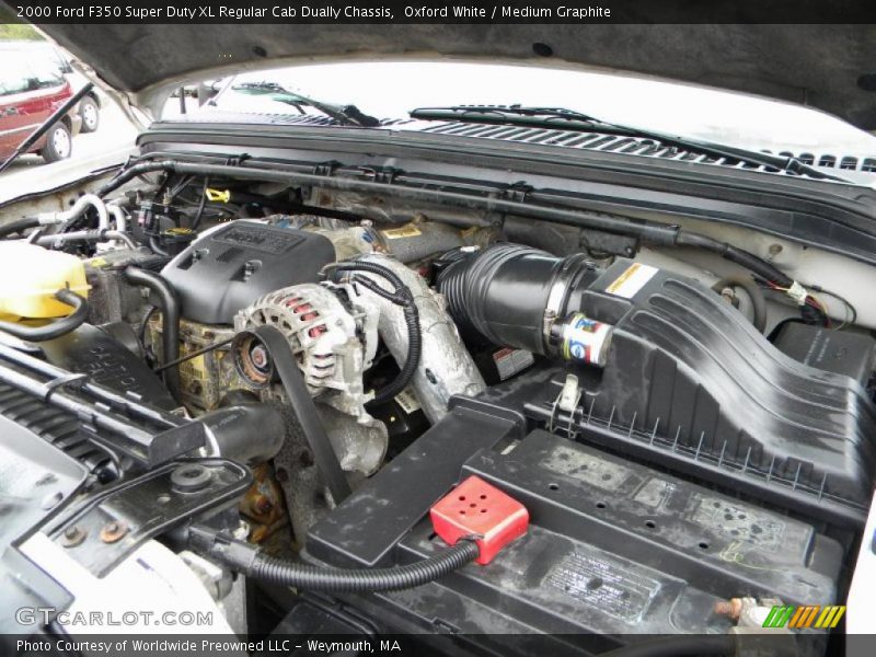 Oxford White / Medium Graphite 2000 Ford F350 Super Duty XL Regular Cab Dually Chassis