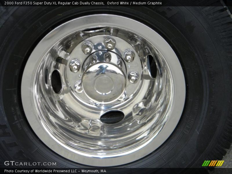 Oxford White / Medium Graphite 2000 Ford F350 Super Duty XL Regular Cab Dually Chassis