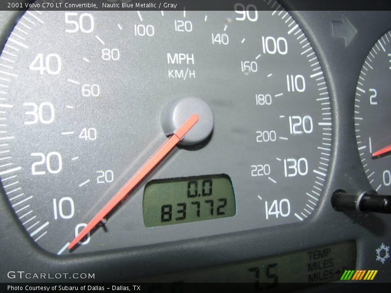 Nautic Blue Metallic / Gray 2001 Volvo C70 LT Convertible