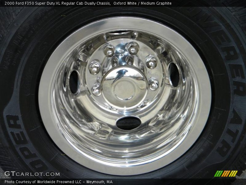 Oxford White / Medium Graphite 2000 Ford F350 Super Duty XL Regular Cab Dually Chassis