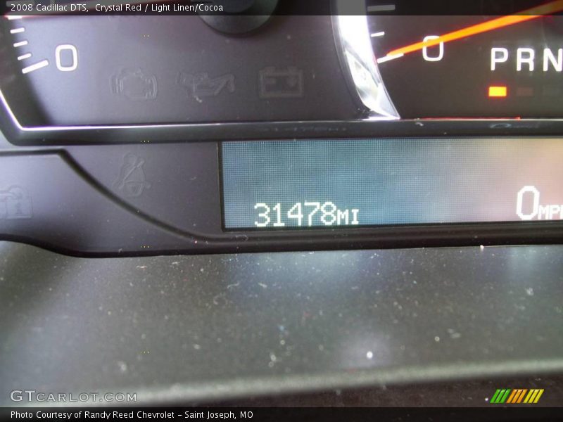 Crystal Red / Light Linen/Cocoa 2008 Cadillac DTS