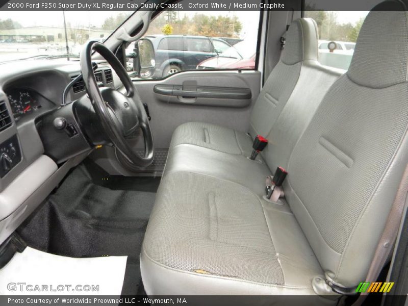 Oxford White / Medium Graphite 2000 Ford F350 Super Duty XL Regular Cab Dually Chassis