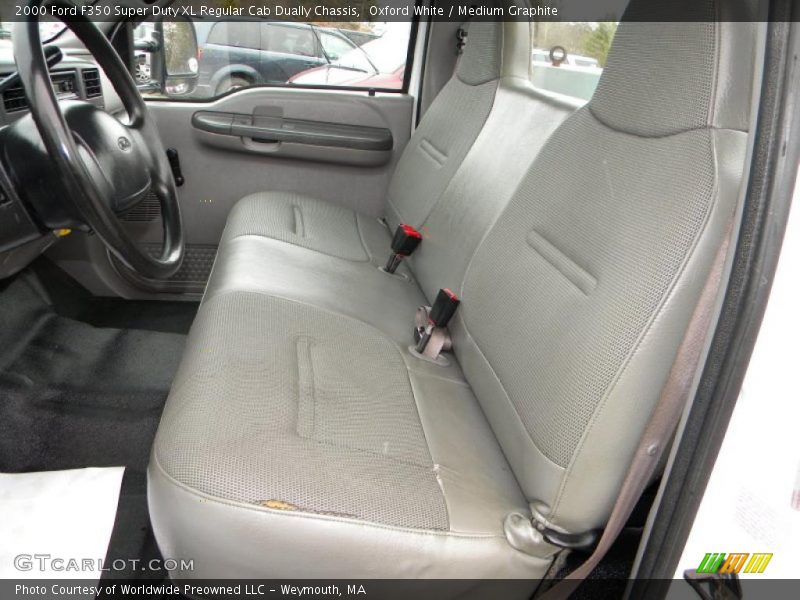 Oxford White / Medium Graphite 2000 Ford F350 Super Duty XL Regular Cab Dually Chassis