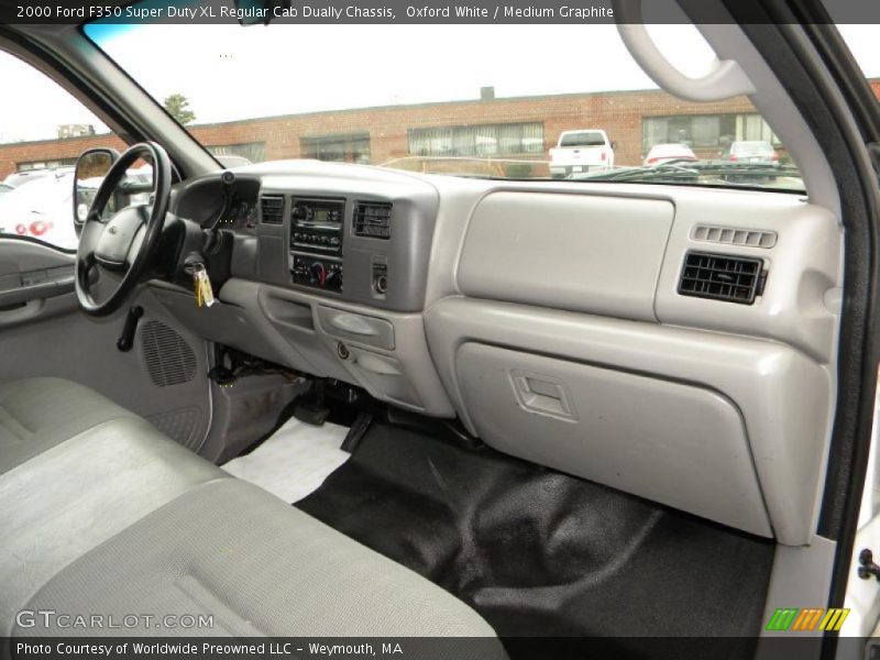 Oxford White / Medium Graphite 2000 Ford F350 Super Duty XL Regular Cab Dually Chassis