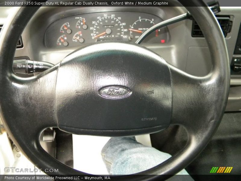 Oxford White / Medium Graphite 2000 Ford F350 Super Duty XL Regular Cab Dually Chassis