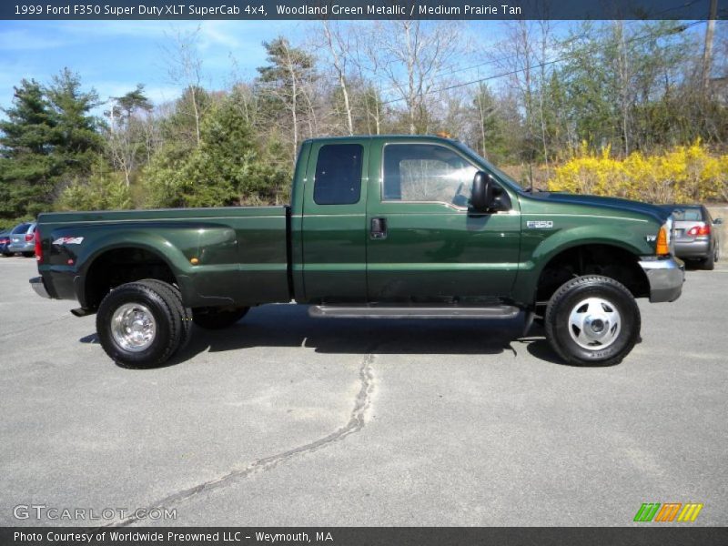Woodland Green Metallic / Medium Prairie Tan 1999 Ford F350 Super Duty XLT SuperCab 4x4
