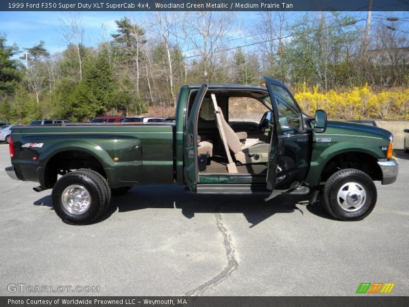 Woodland Green Metallic / Medium Prairie Tan 1999 Ford F350 Super Duty XLT SuperCab 4x4