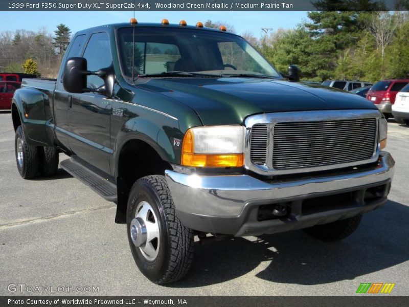 Woodland Green Metallic / Medium Prairie Tan 1999 Ford F350 Super Duty XLT SuperCab 4x4