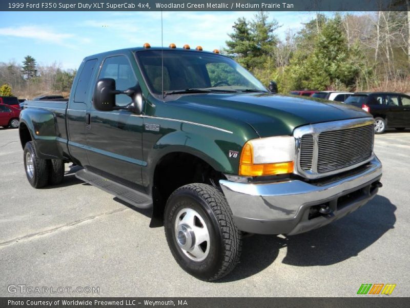 Woodland Green Metallic / Medium Prairie Tan 1999 Ford F350 Super Duty XLT SuperCab 4x4