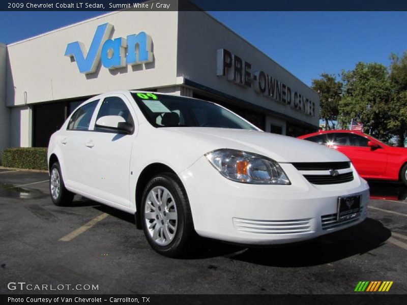 Summit White / Gray 2009 Chevrolet Cobalt LT Sedan