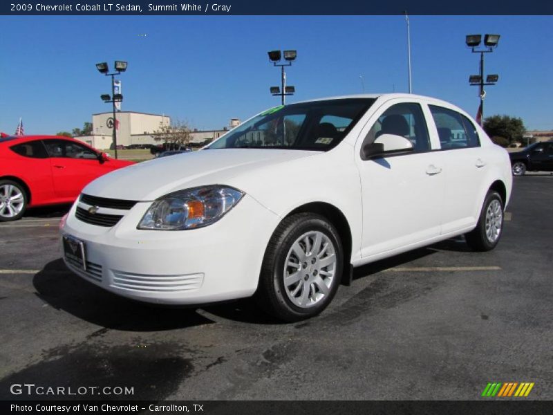 Summit White / Gray 2009 Chevrolet Cobalt LT Sedan
