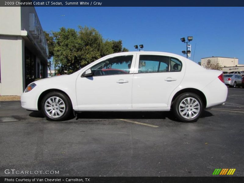 Summit White / Gray 2009 Chevrolet Cobalt LT Sedan