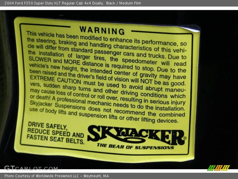 Black / Medium Flint 2004 Ford F350 Super Duty XLT Regular Cab 4x4 Dually
