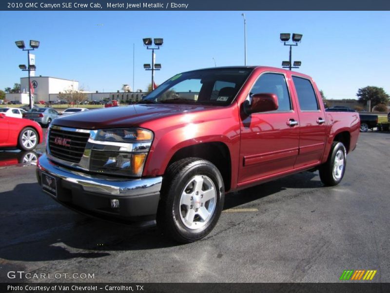 Merlot Jewel Metallic / Ebony 2010 GMC Canyon SLE Crew Cab