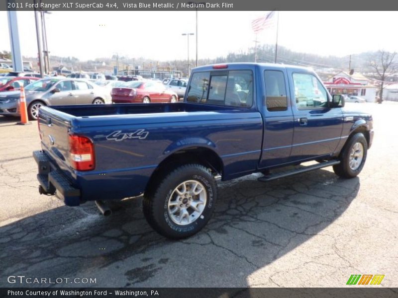 Vista Blue Metallic / Medium Dark Flint 2011 Ford Ranger XLT SuperCab 4x4