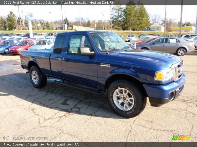 Vista Blue Metallic / Medium Dark Flint 2011 Ford Ranger XLT SuperCab 4x4