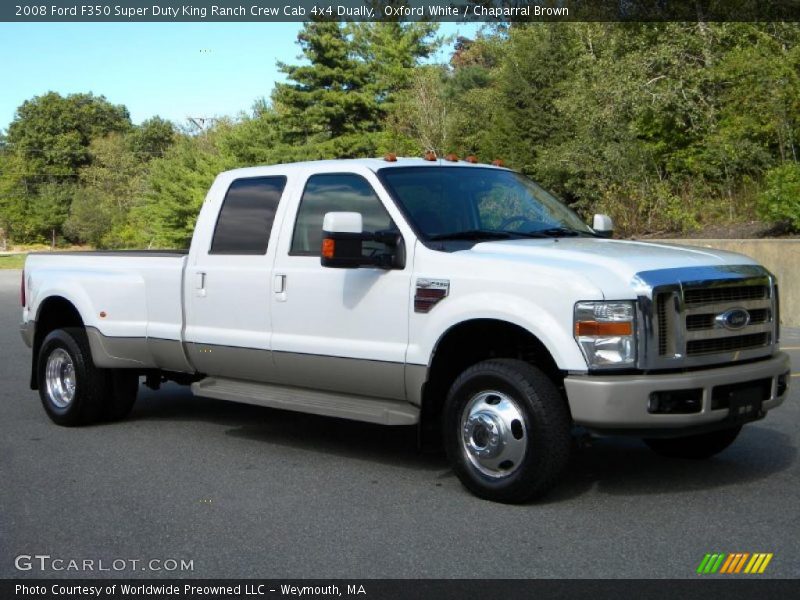 Oxford White / Chaparral Brown 2008 Ford F350 Super Duty King Ranch Crew Cab 4x4 Dually