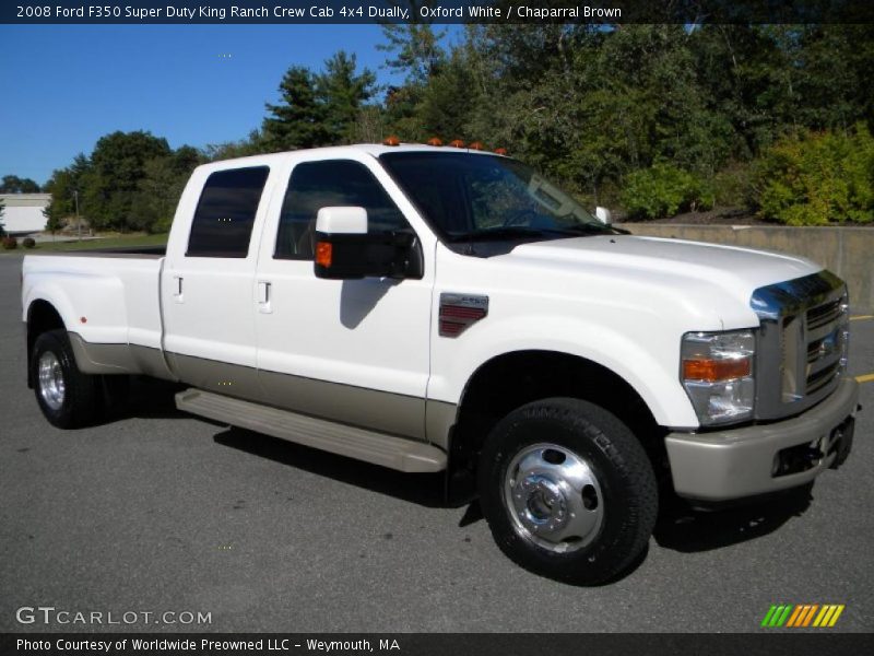 Oxford White / Chaparral Brown 2008 Ford F350 Super Duty King Ranch Crew Cab 4x4 Dually