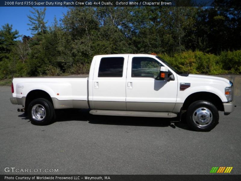 Oxford White / Chaparral Brown 2008 Ford F350 Super Duty King Ranch Crew Cab 4x4 Dually