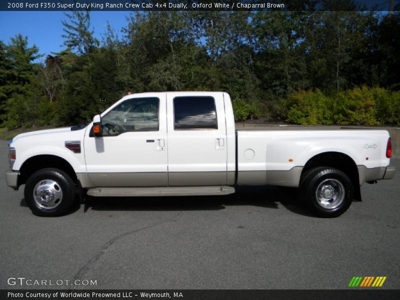 Oxford White / Chaparral Brown 2008 Ford F350 Super Duty King Ranch Crew Cab 4x4 Dually