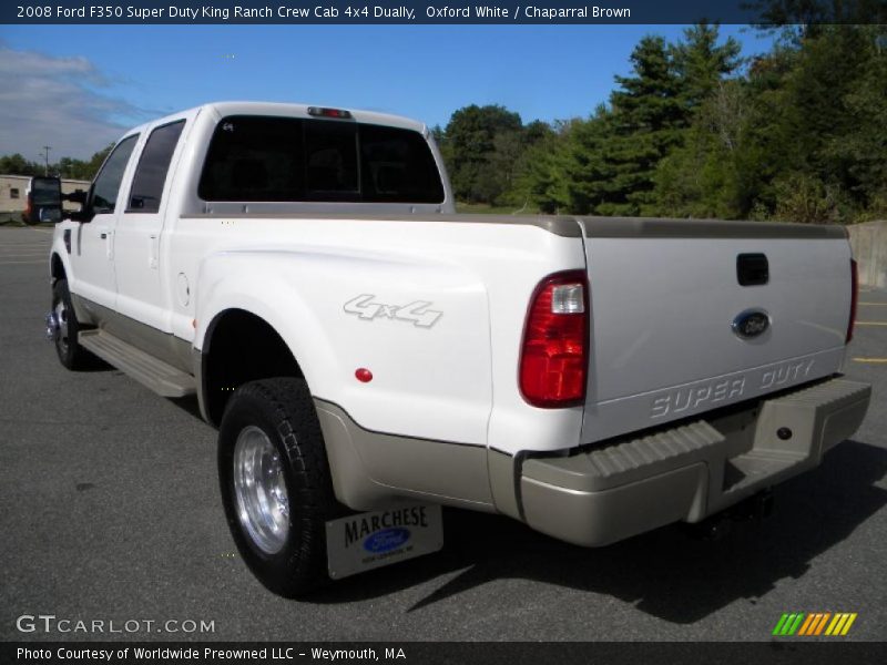 Oxford White / Chaparral Brown 2008 Ford F350 Super Duty King Ranch Crew Cab 4x4 Dually