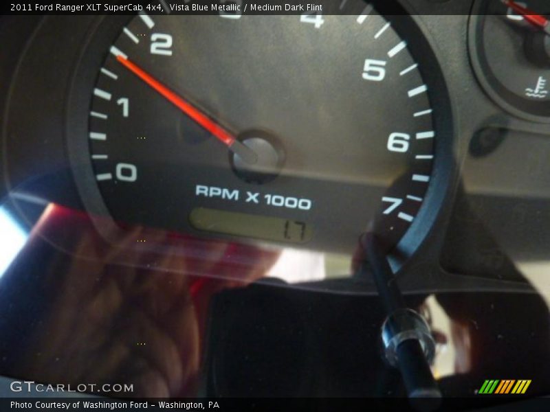 Vista Blue Metallic / Medium Dark Flint 2011 Ford Ranger XLT SuperCab 4x4