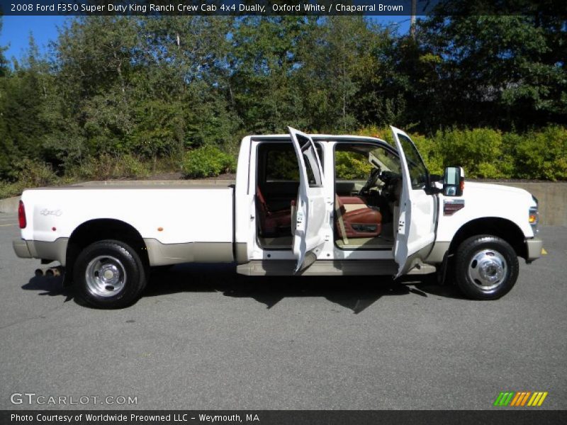 Oxford White / Chaparral Brown 2008 Ford F350 Super Duty King Ranch Crew Cab 4x4 Dually