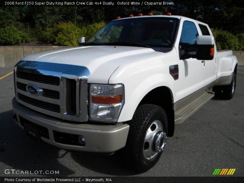 Front 3/4 View of 2008 F350 Super Duty King Ranch Crew Cab 4x4 Dually