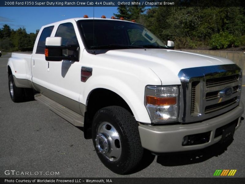 Oxford White / Chaparral Brown 2008 Ford F350 Super Duty King Ranch Crew Cab 4x4 Dually