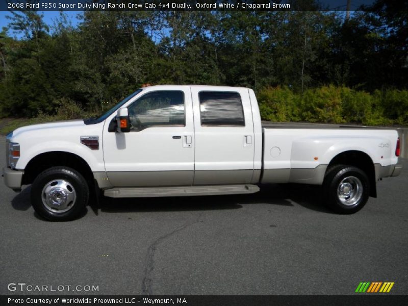 Oxford White / Chaparral Brown 2008 Ford F350 Super Duty King Ranch Crew Cab 4x4 Dually