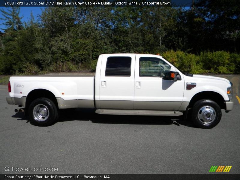 Oxford White / Chaparral Brown 2008 Ford F350 Super Duty King Ranch Crew Cab 4x4 Dually