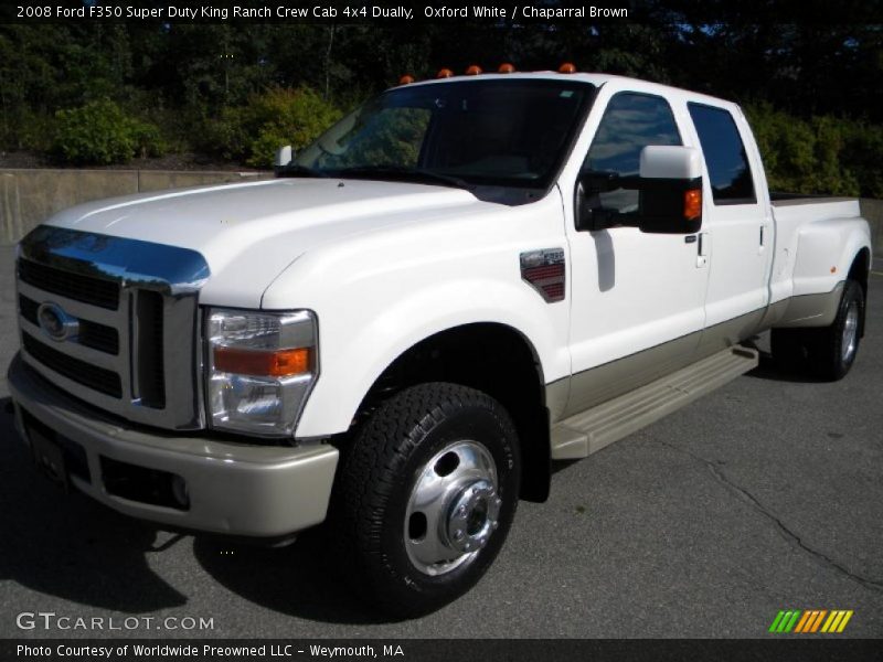 Oxford White / Chaparral Brown 2008 Ford F350 Super Duty King Ranch Crew Cab 4x4 Dually