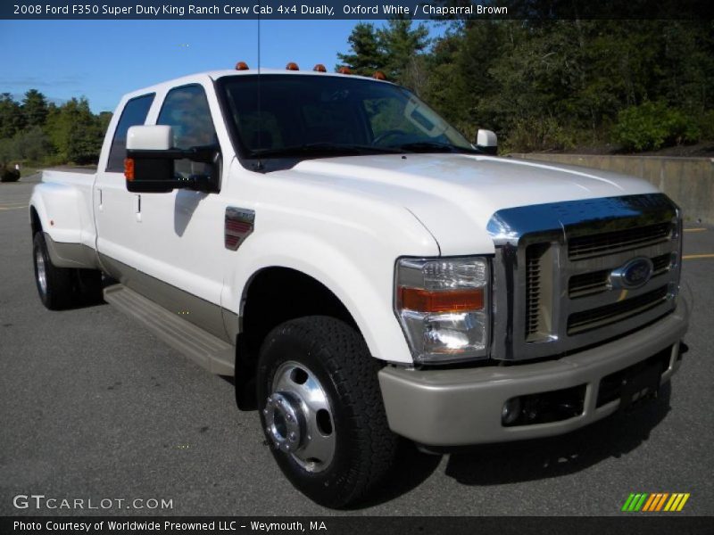Oxford White / Chaparral Brown 2008 Ford F350 Super Duty King Ranch Crew Cab 4x4 Dually