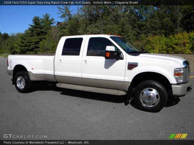 Oxford White / Chaparral Brown 2008 Ford F350 Super Duty King Ranch Crew Cab 4x4 Dually