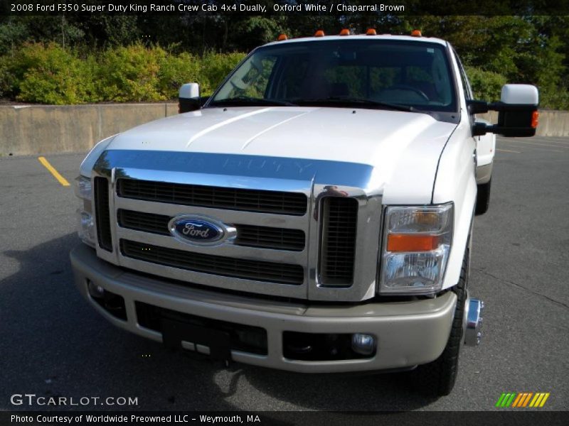 Oxford White / Chaparral Brown 2008 Ford F350 Super Duty King Ranch Crew Cab 4x4 Dually