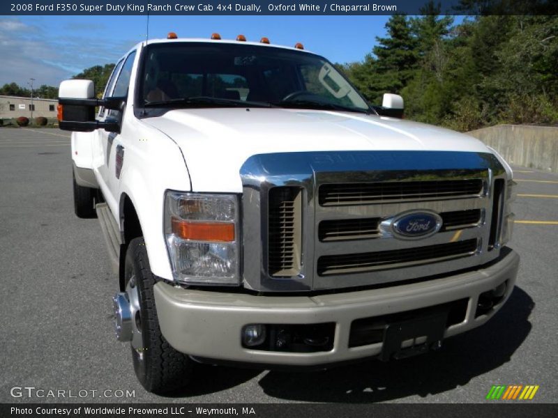 Oxford White / Chaparral Brown 2008 Ford F350 Super Duty King Ranch Crew Cab 4x4 Dually