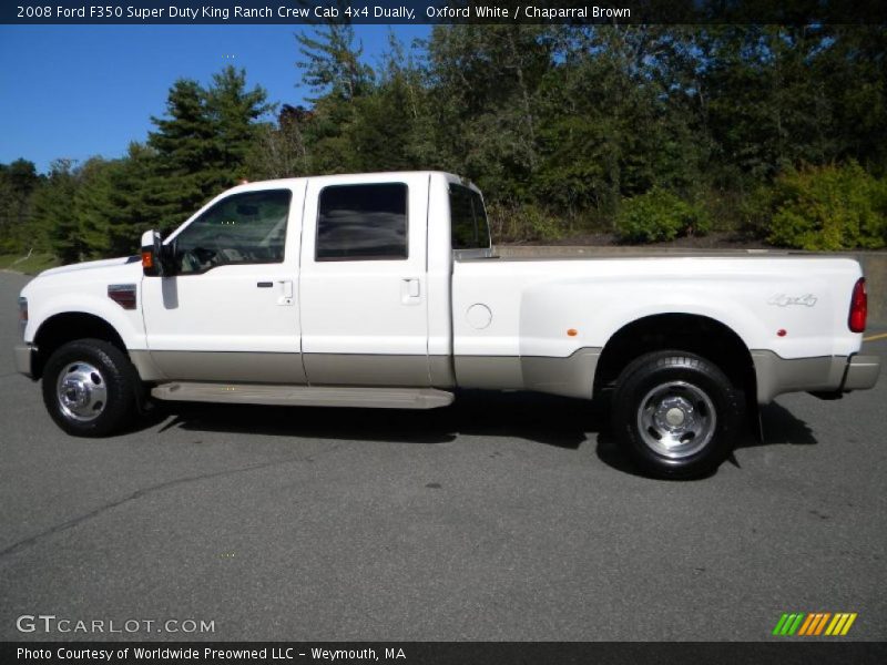Oxford White / Chaparral Brown 2008 Ford F350 Super Duty King Ranch Crew Cab 4x4 Dually