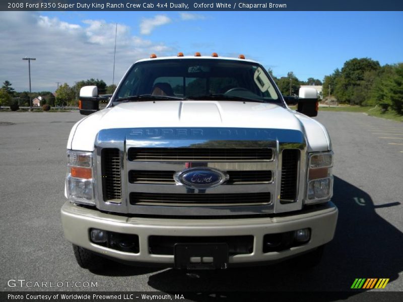 Oxford White / Chaparral Brown 2008 Ford F350 Super Duty King Ranch Crew Cab 4x4 Dually
