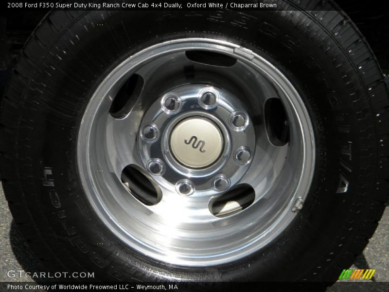 Oxford White / Chaparral Brown 2008 Ford F350 Super Duty King Ranch Crew Cab 4x4 Dually