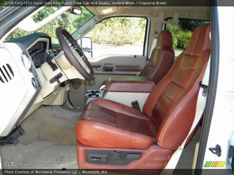  2008 F350 Super Duty King Ranch Crew Cab 4x4 Dually Chaparral Brown Interior